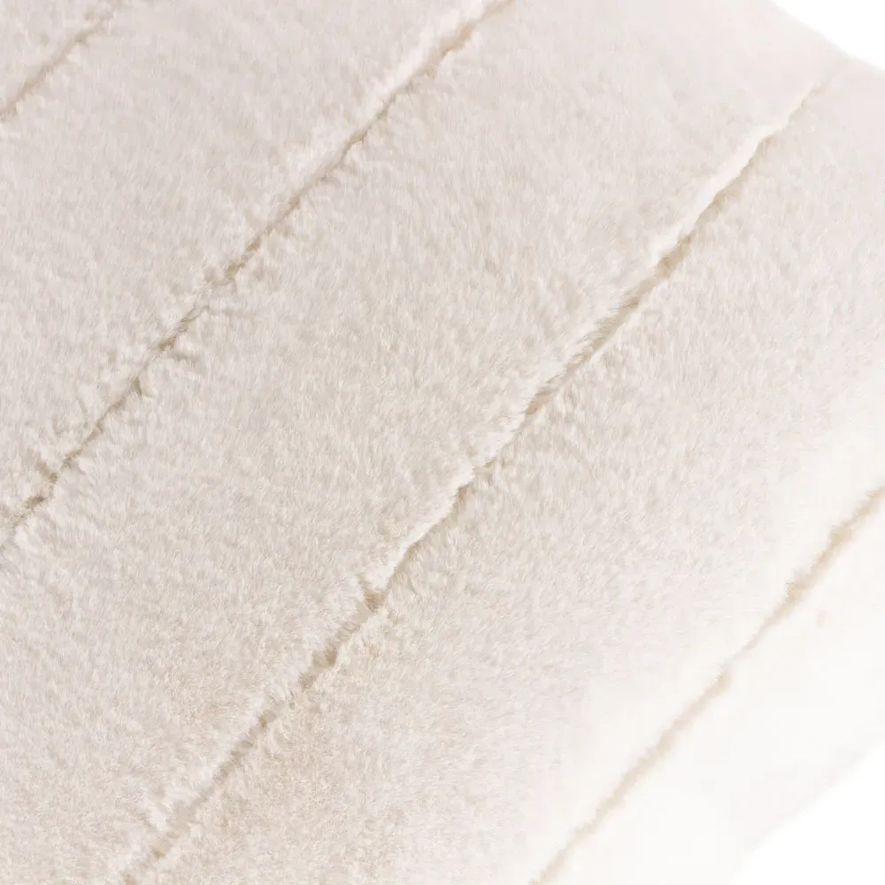 Empress Large Faux Fur Cushion - Cream