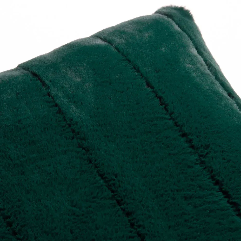 Empress Large Faux Fur Cushion - Green