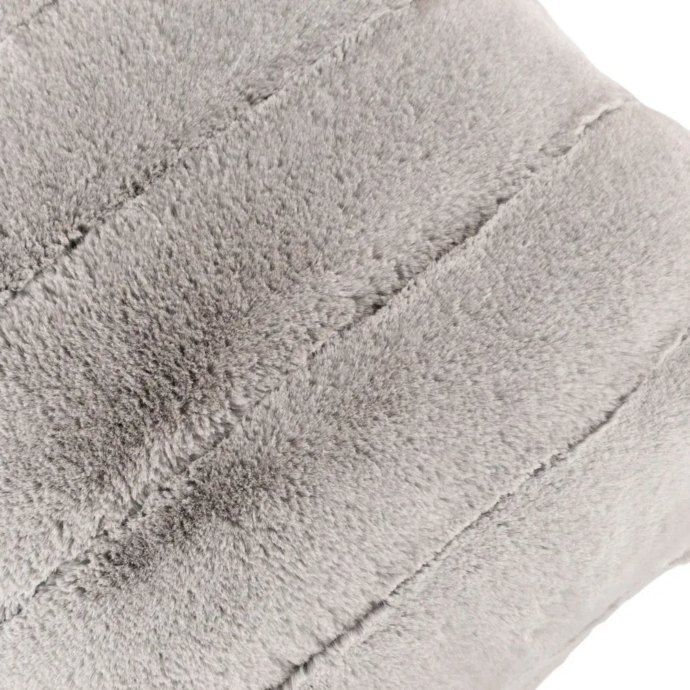 Empress Large Faux Fur Cushion - Grey