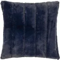 Empress Large Faux Fur Cushion - Navy