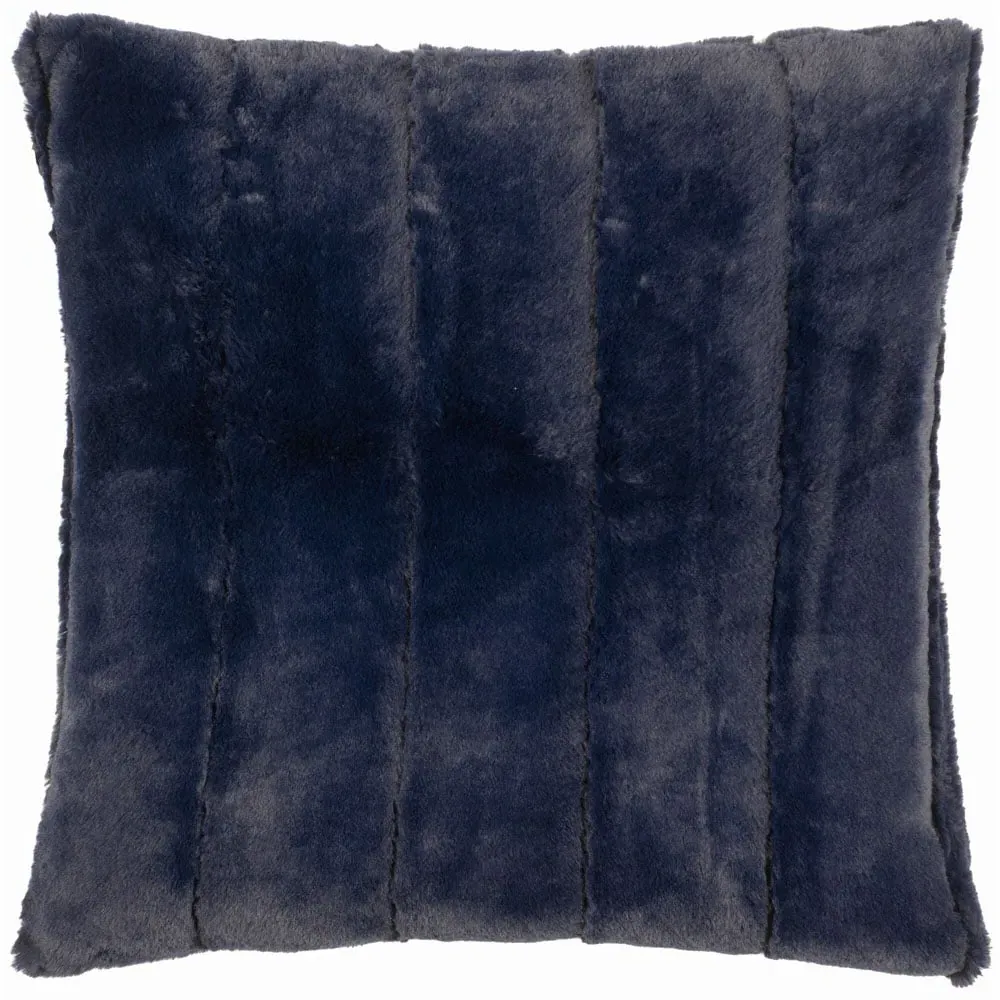 Empress Large Faux Fur Cushion - Navy