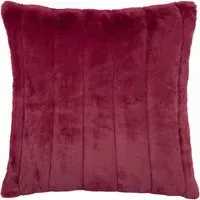 Empress Large Faux Fur Cushion - Ruby