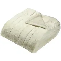 Empress Large Faux Fur Throw - Cream