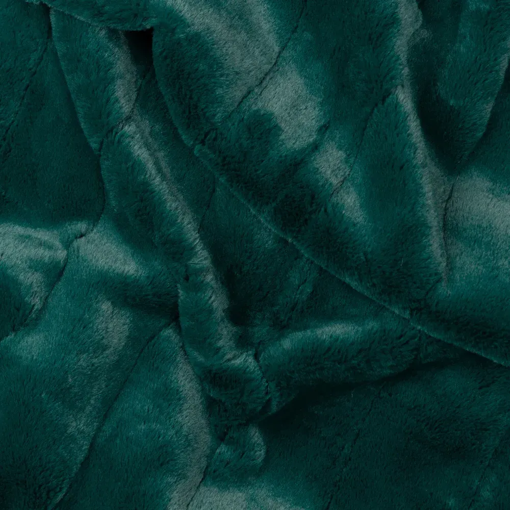 Empress Large Faux Fur Throw - Emerald Green