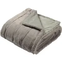 Empress Large Faux Fur Throw - Grey