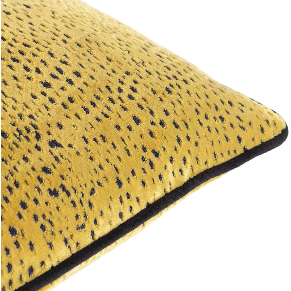 Estelle Spotted Cushion - Gold, Velvet