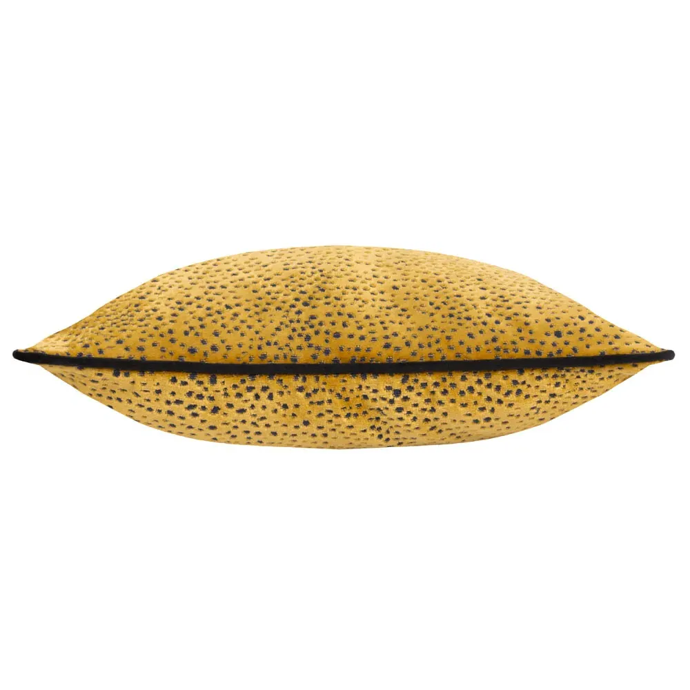 Estelle Spotted Cushion - Gold, Velvet