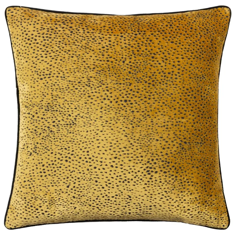 Estelle Spotted Cushion - Gold, Velvet image