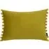 Fiesta Pom Pom Cushion - Bamboo Gold, Velvet