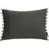 Fiesta Pom Pom Cushion - Mink Silver, Velvet