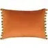 Fiesta Pom Pom Cushion - Rust Khaki, Velvet