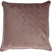 Florence Embossed Velvet Cushion - Blush