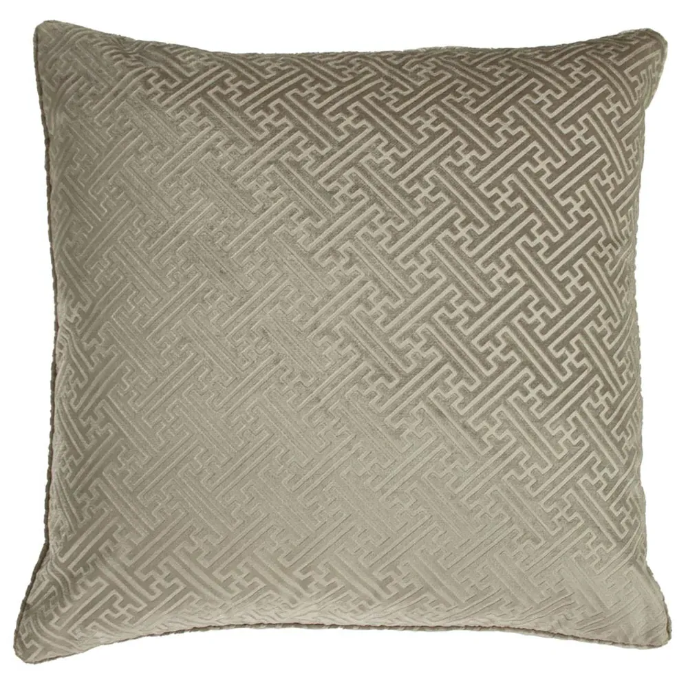 Florence Embossed Velvet Cushion - Champagne