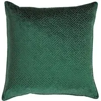 Florence Embossed Velvet Cushion - Emerald