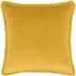 Freya Fringed Cushion - Ochre, Velvet