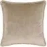 Freya Fringed Cushion - Taupe, Velvet