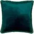 Freya Velvet Fringed Cushion - Teal