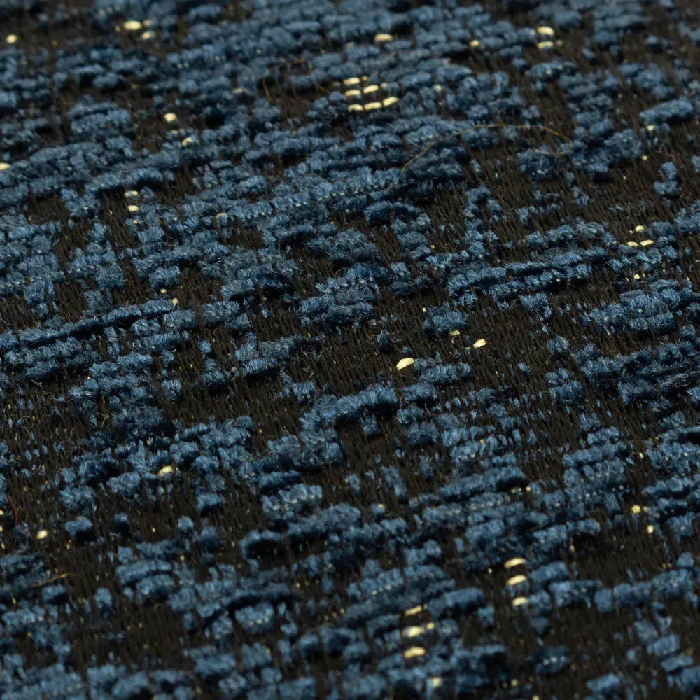 Galaxy Chenille Piped Cushion - Navy