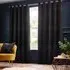 Galaxy Eyelet Curtain - Black, Chenille