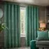 Gatsby Emerald Jacquard Eyelet Curtain - Green