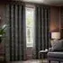 Gatsby Jacquard Eyelet Curtain - Black
