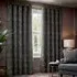 Gatsby Jacquard Eyelet Curtain - Black