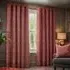 Gatsby Jacquard Eyelet Curtain - Terracotta