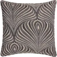 Gatsby Jacquard Piped Cushion - Black