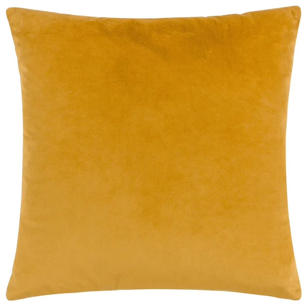 Henley Jacquard Cushion - Gold, Velvet