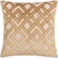 Henley Jacquard Cushion - Gold, Velvet