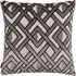 Henley Jacquard Cushion - Grey Black, Velvet