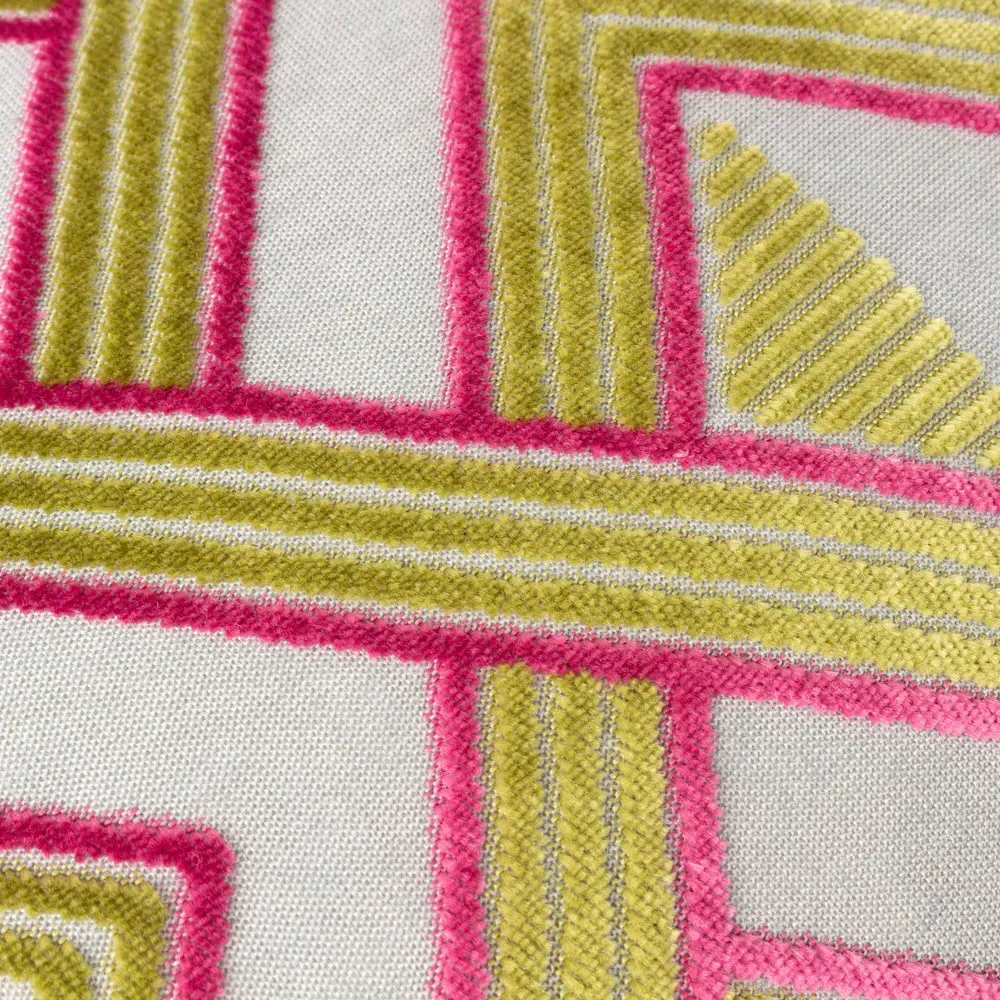 Henley Jacquard Cushion - Multicolour, Velvet