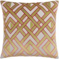 Henley Jacquard Cushion - Multicolour, Velvet