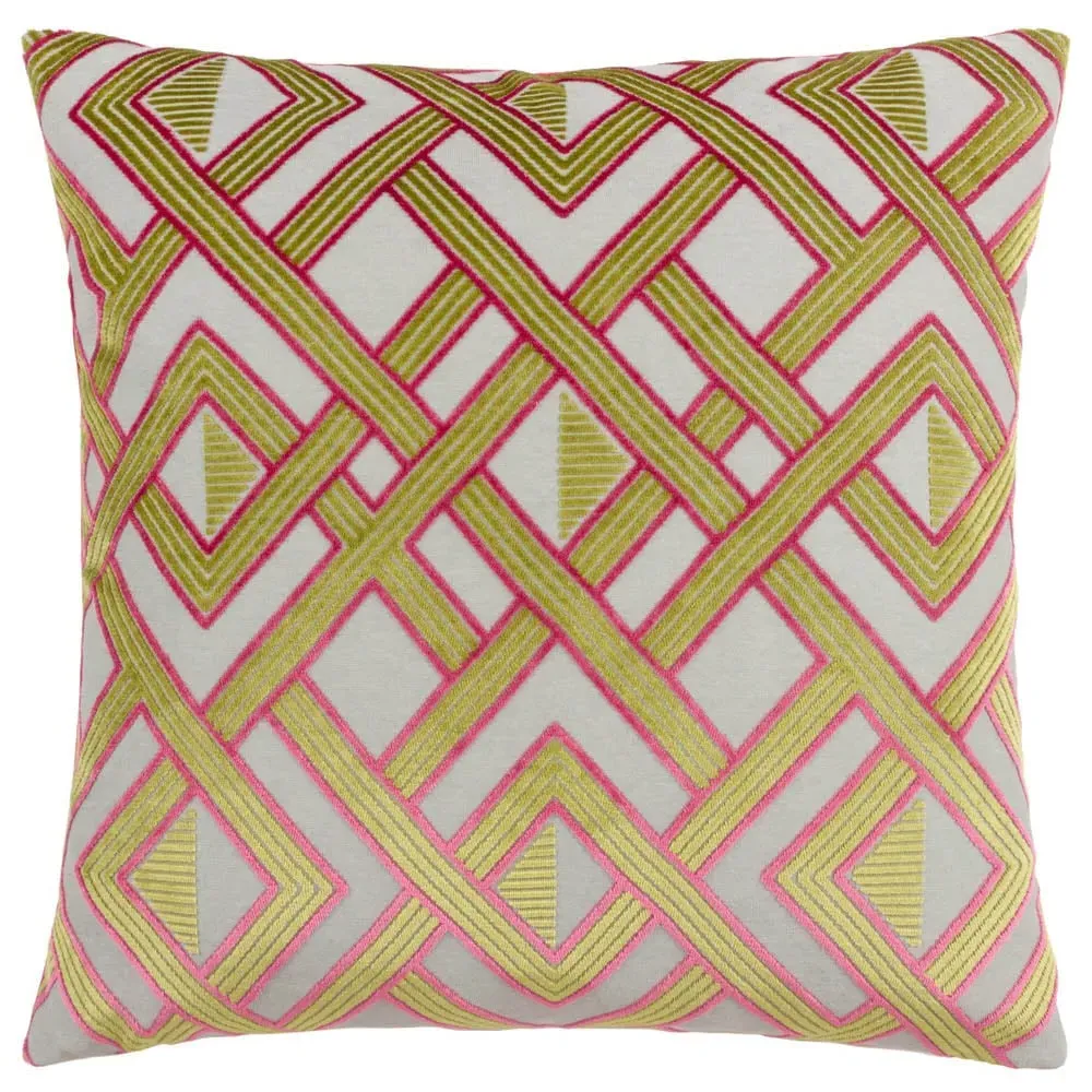 Henley Jacquard Cushion - Multicolour, Velvet image