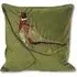 Hunter Velvet Pheasant Cushion - Green, Cotton