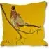 Hunter Velvet Pheasant Cushion - Mustard, Cotton