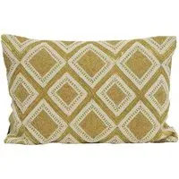 Kenitra Beaded Cushion - Gold, Cotton