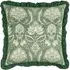 Kirkton Floral Pleated Cushion - Green, Cotton