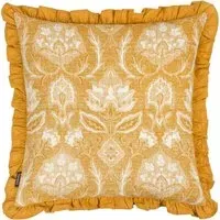 Kirkton Floral Pleated Cushion - Yellow, Cotton