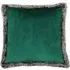 Kiruna Faux Fur Trim Cushion - Emerald, Polyester