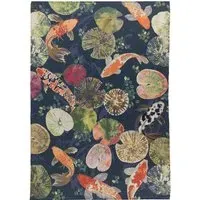 Koi Outdoor Rug 120 x 170cm - Blue, Polyester