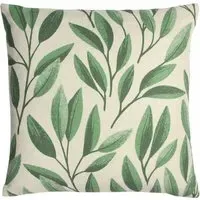 Laurel Botanical Cushion - Forest Green