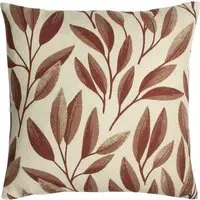 Laurel Botanical Cushion - Rust