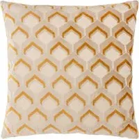 Ledbury Jacquard Cushion - Gold, Velvet