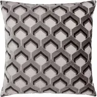 Ledbury Jacquard Cushion - Grey, Velvet