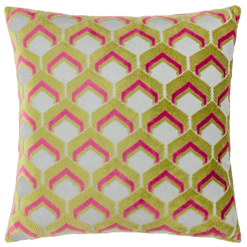 Ledbury Jacquard Cushion - Multicolour, Velvet