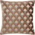 Ledbury Velvet Jacquard Cushion - Ginger and Grey