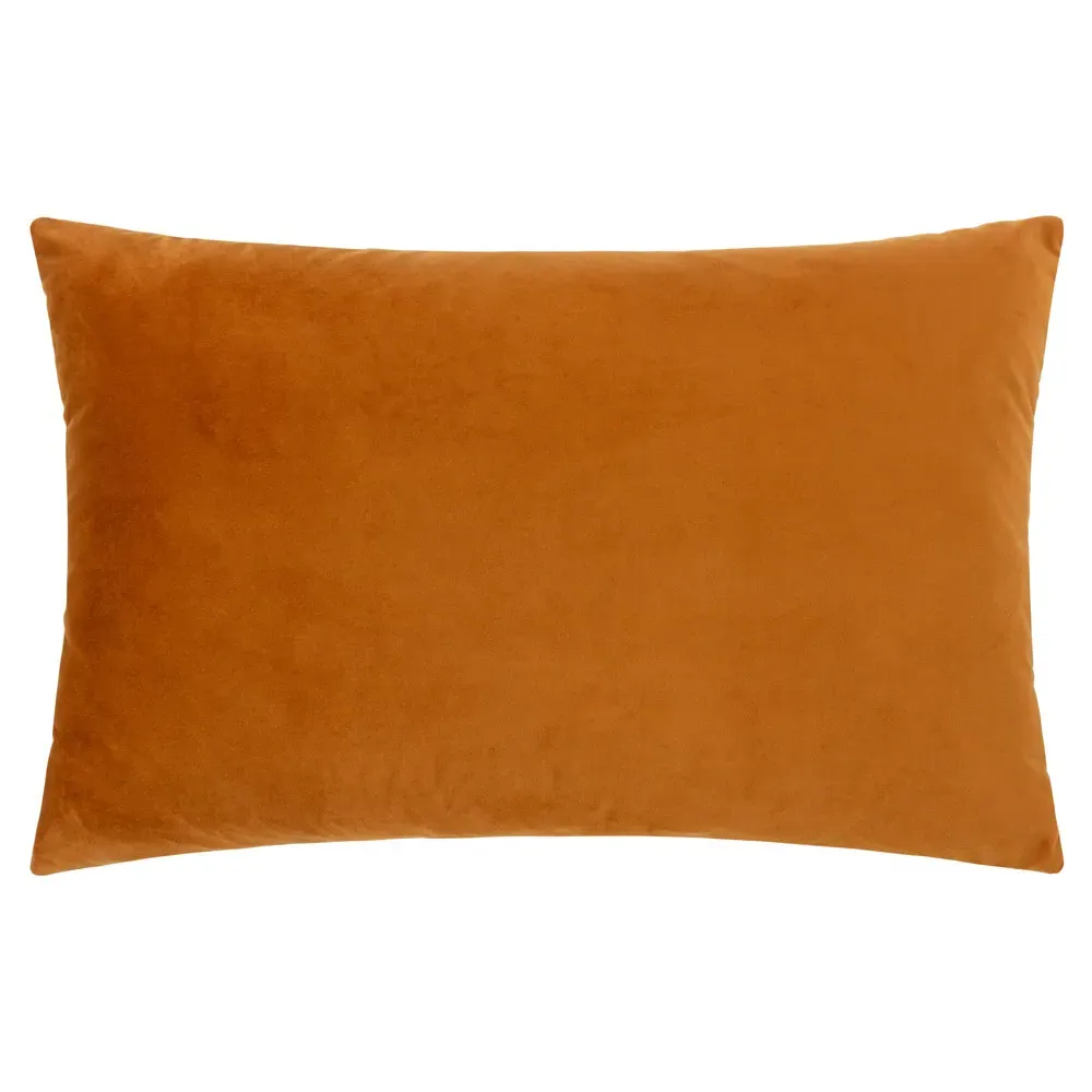 Lexington Cushion - Ginger and Grey, Velvet Jacquard
