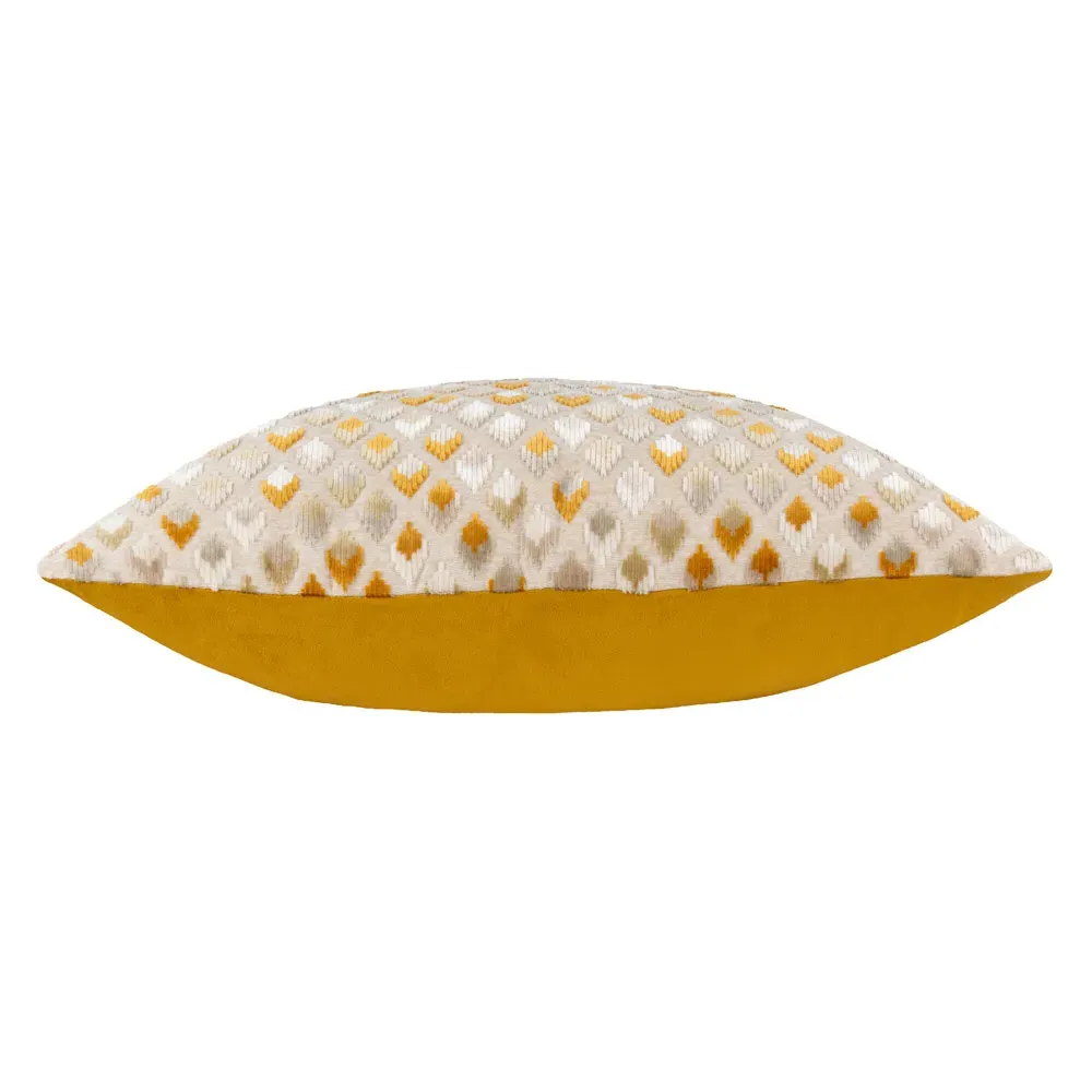 Lexington Jacquard Cushion - Gold, Velvet