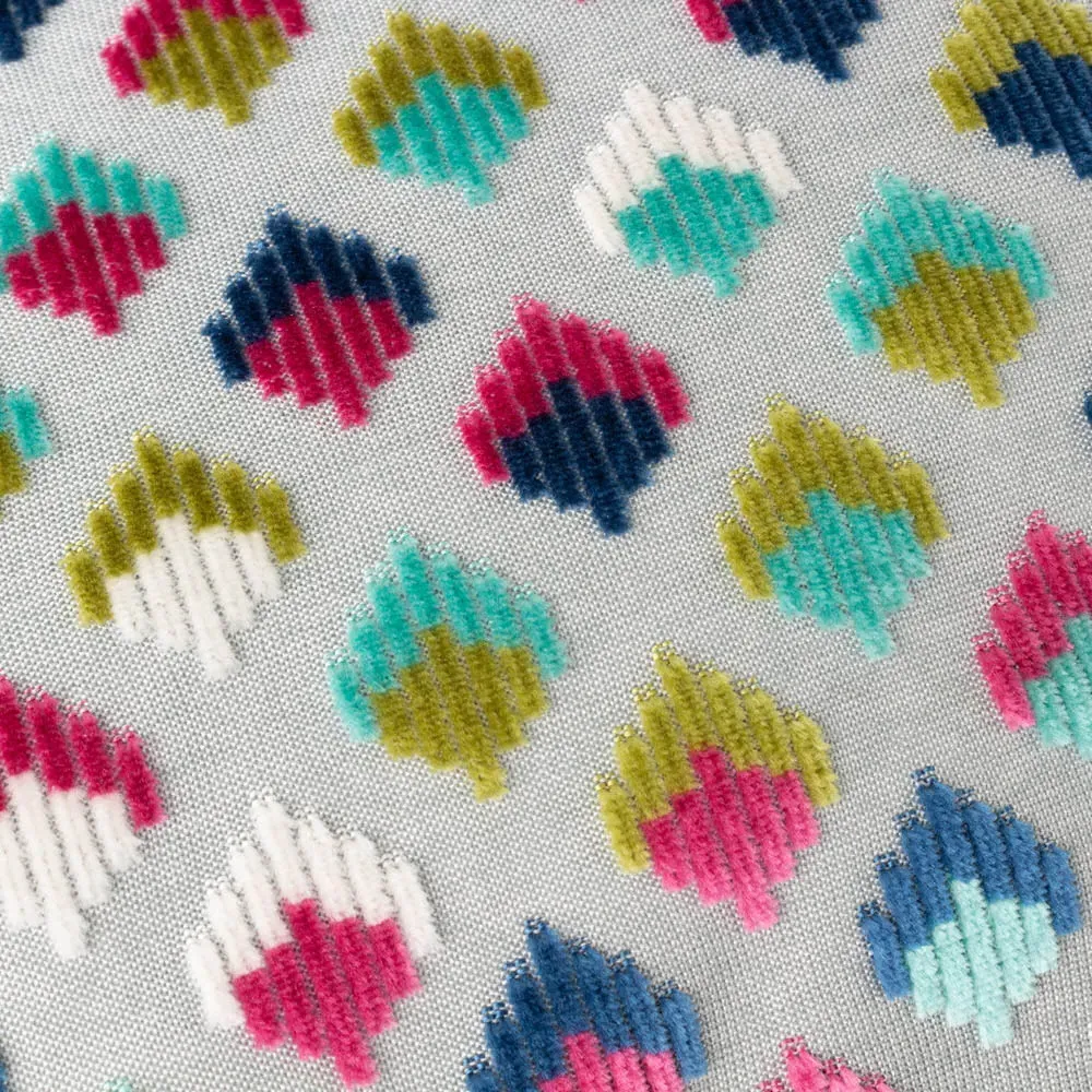 Lexington Jacquard Cushion - Multicolour, Velvet